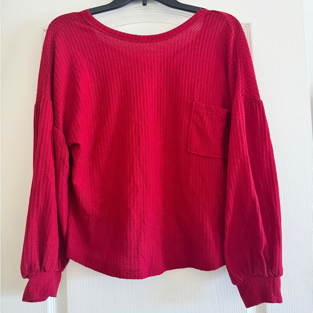 Women’s Medium Red Long Sleeve Top